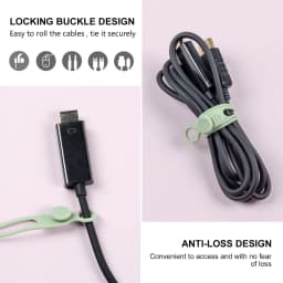 Emlimny 30PCS Cord Organizer Silicone Cable Ties - Thumbnail 6