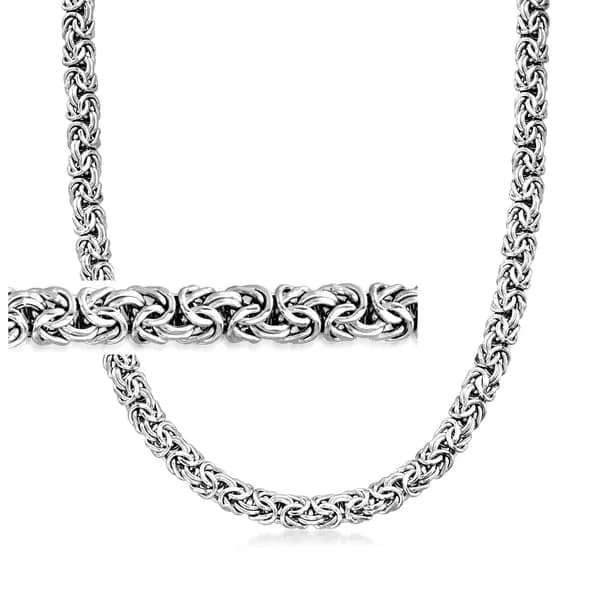 Sterling Silver Classic Byzantine Necklace, Women's, Adult