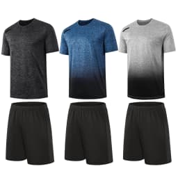 Rpovig 3 Pack Men's Gym Short Sleeve T Shirt Set - Thumbnail 1