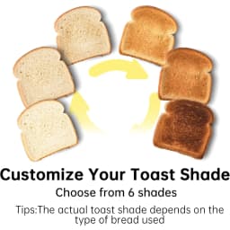 2 Slice Slim Toaster 6 Shade Settings with Cancel - Thumbnail 4