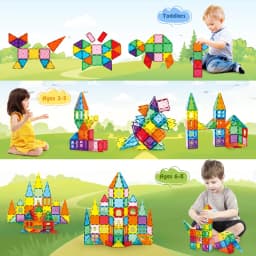 Magnetic Tiles for Kidseducational Magnetic - Thumbnail 3
