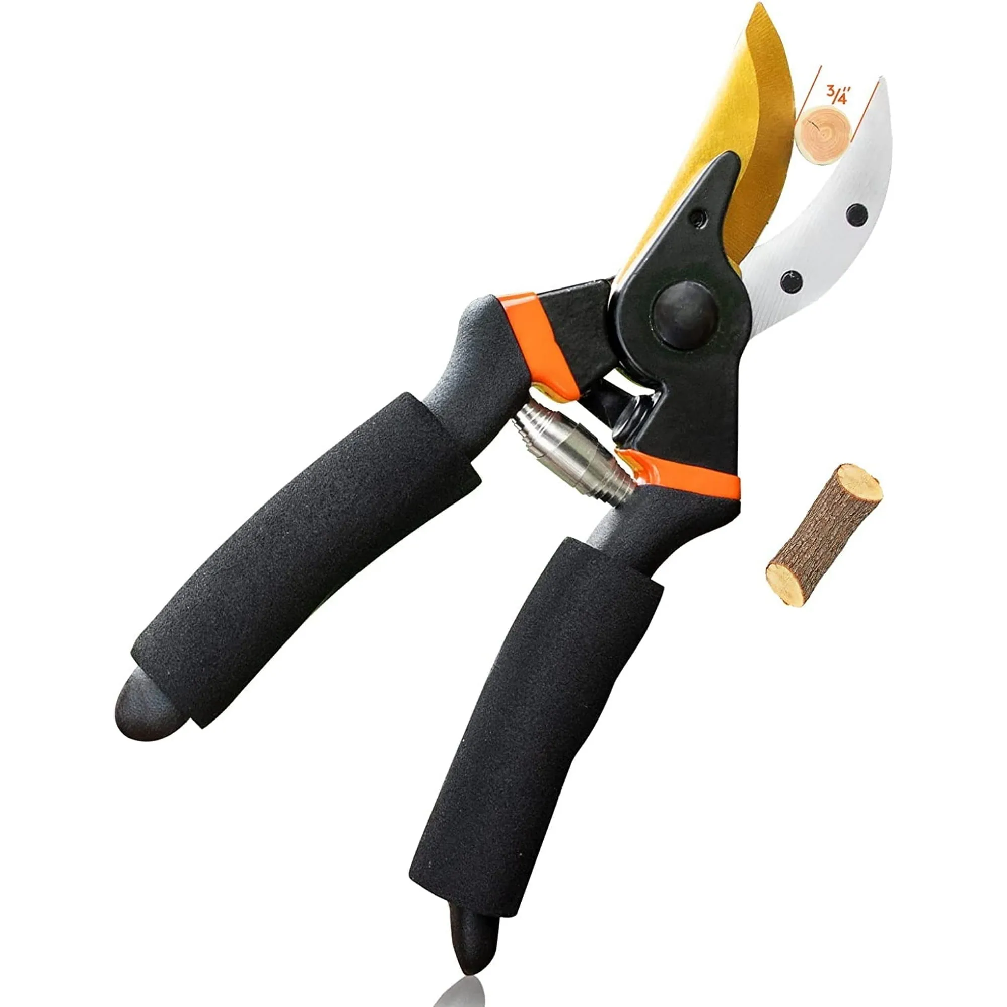Scootworks Garden Hedge Shears, 8" Pruning Shears, Hedge Clippers with Non-Slip Handle,Titanium Steel Garden Tools