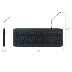 Onn USB Computer Keyboard with 104 Keys 5 Ft Cable - Thumbnail 8