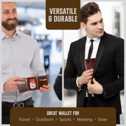 Bull Guard Best Leather Men's Rfid Trifold Wallet - Thumbnail 7