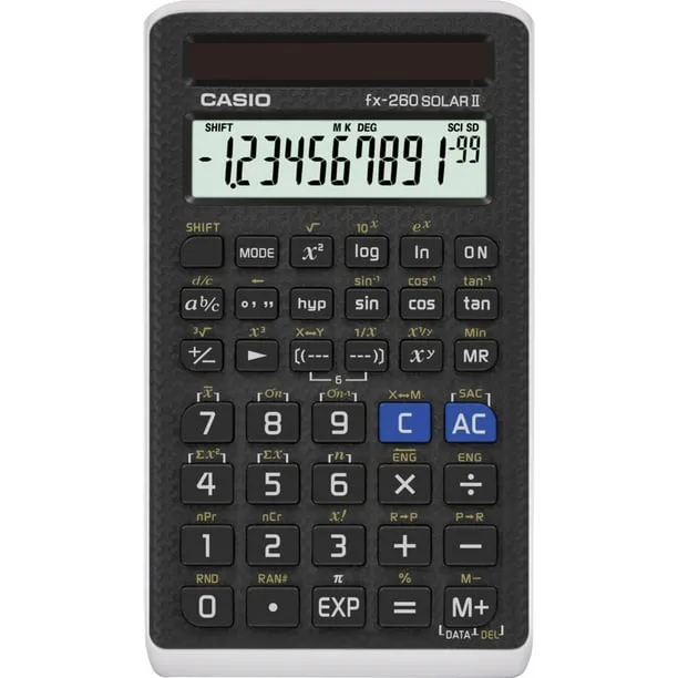 Casio Fx 260 Solar Ii Scientific Calculator Black