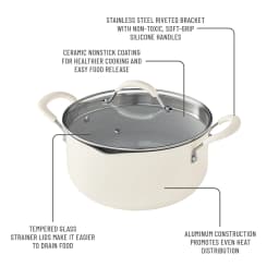 The Pioneer Woman Sutton 17 Piece Ceramic Cookware - Thumbnail 5