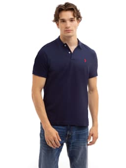 Us Polo Assn Men's Performance Pique Polo Shirt - Thumbnail 1