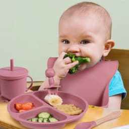 Hequsigns Army Green Silicone Baby Feeding - Thumbnail 15