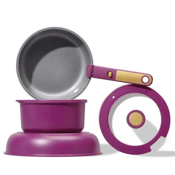 Carote Nonstick Detachable Pots and Pans Set 6