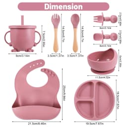 Hequsigns Army Green Silicone Baby Feeding - Thumbnail 8