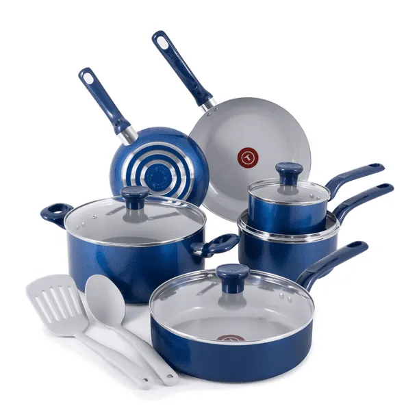 T Fal Easy Care Ceramic Non Stick 12 Piece Pots