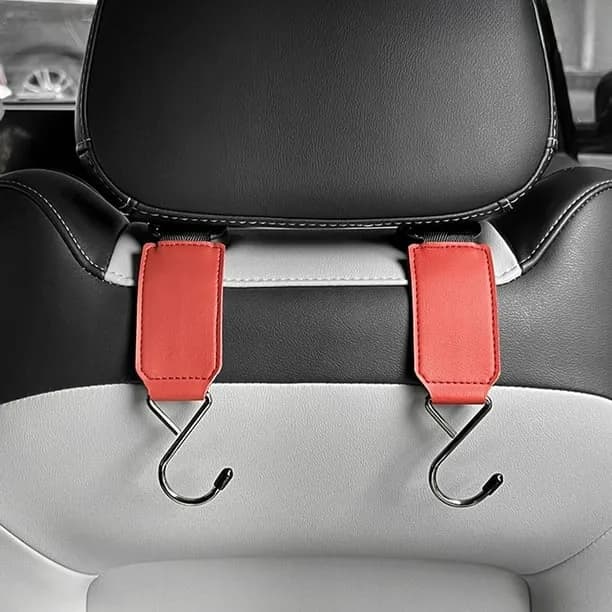 Kieccall Car Hooks Hidden Leather Seatback Hooks