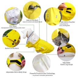 Waterproof Dog Raincoat Adjustable Reflective - Thumbnail 6