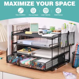 Livhil Desktop Organizer 4 Tier Desk Organizers - Thumbnail 2