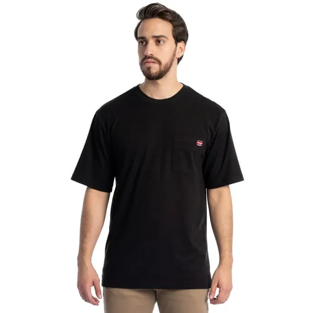 Workwear Men's Short Sleeve Pocket T-Shirt, Sizes S-5XL and LT-4XLT (Men's, Big Men's, Tall Men's)