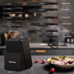 Astercook Kitchen Knife Set 14 Pcs Knives Block - Thumbnail 2