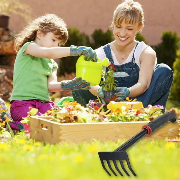 XiYing Stainless Steel Gardening Tools Set, 1-Piece Hand Shovel Hoe Rake for Digging Planting Weeding, Home Garden