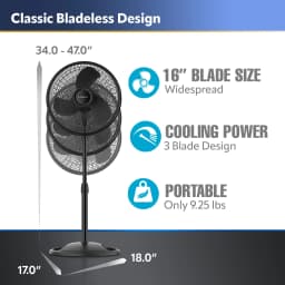 Lasko 16 3 Speed Adjustable Oscillating Pedestal - Thumbnail 4