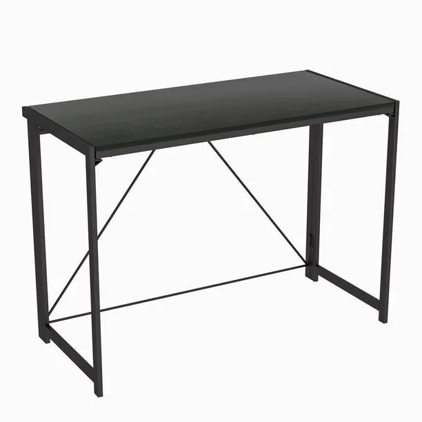 Mainstays Black Frame Folding Desk with Black