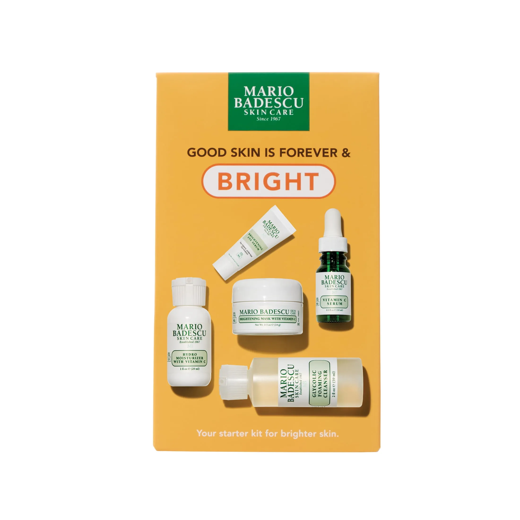 Mario Badescu Good Skin is Forever and Bright Radiant Kit, 5 Count