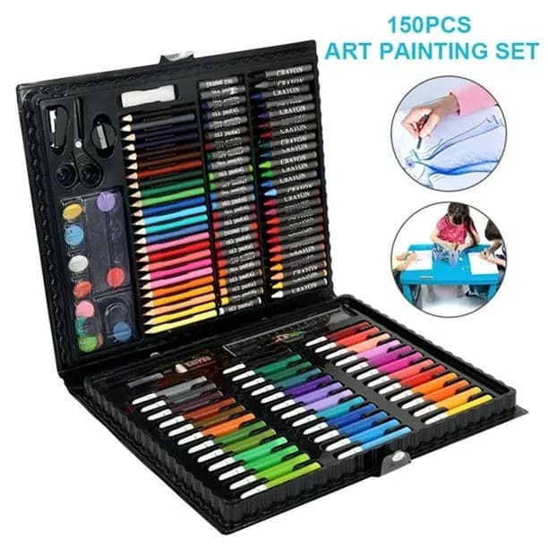 150 Piece Deluxe Art Set,Art Supplies for Drawing,Painting and More,Kid Crafting Supplies Great for Teenage 4 5 6 7 8 9 