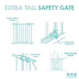 Regalo Easy Step Extra Tall Walk Through Baby Gate - Thumbnail 9