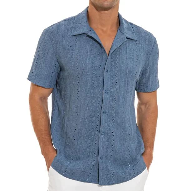 Men's Casual Button Down Shirts Short Sleeve