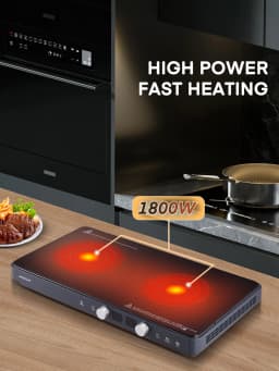 Induction Cooktop 2 Burners 1800W Countertop - Thumbnail 9