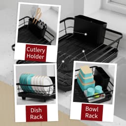 Sakugi Dish Drying Rack Compact Dish Racks for - Thumbnail 2