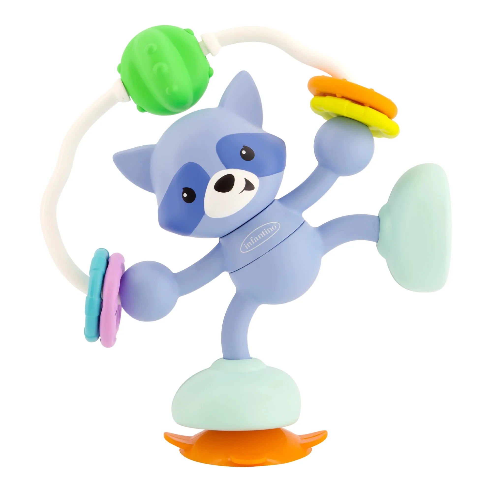 Infantino Stick and Spin Raccoon Pal Suction