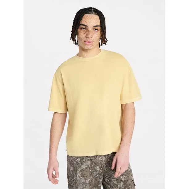 Men's Oversized Boxy Tee with Short Sleeves Xs