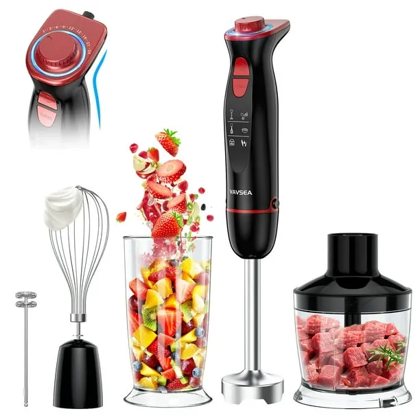 Vavsea Immersion Blender 1100W 5 in 1 Hand Blender