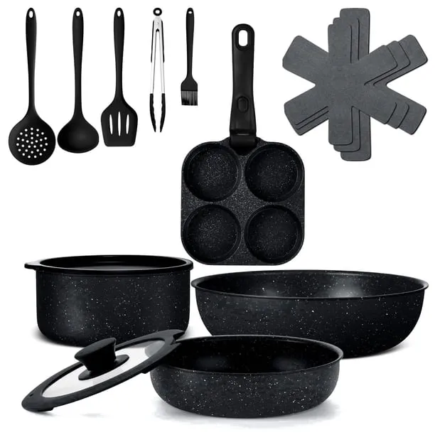 Vesteel 12PCS Pots and Pans Set Nonstick Cookware