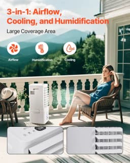 Vevor Portable Air Conditioner 9L 550 Cfm Swamp - Thumbnail 2