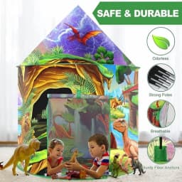 Nicecastle Dinosaur Kids Tent Play Tent Boys Girls - Thumbnail 3