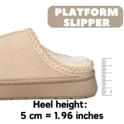 Beranmey Cozy Platform Fuzzy Slippers for Women - Thumbnail 9