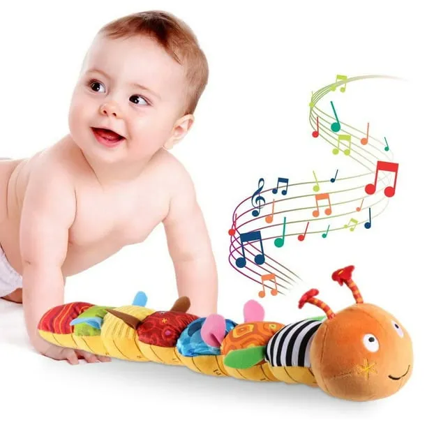 Baby Toys 0 to 12 Months,Baby Musical Stuffed Animal Activity Soft Toys, Infant Soft Plush Toy for Babies 0-3-6-12 Month