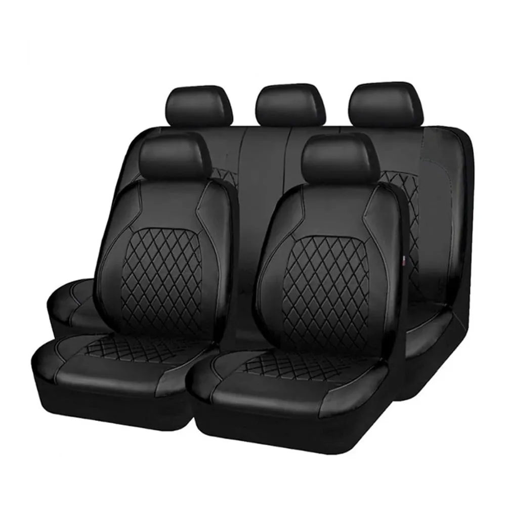 Accessories 9 Pieces Car Seat Cover Pu Leather