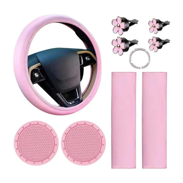 10PC Color Car Interior Accessories Set Steering