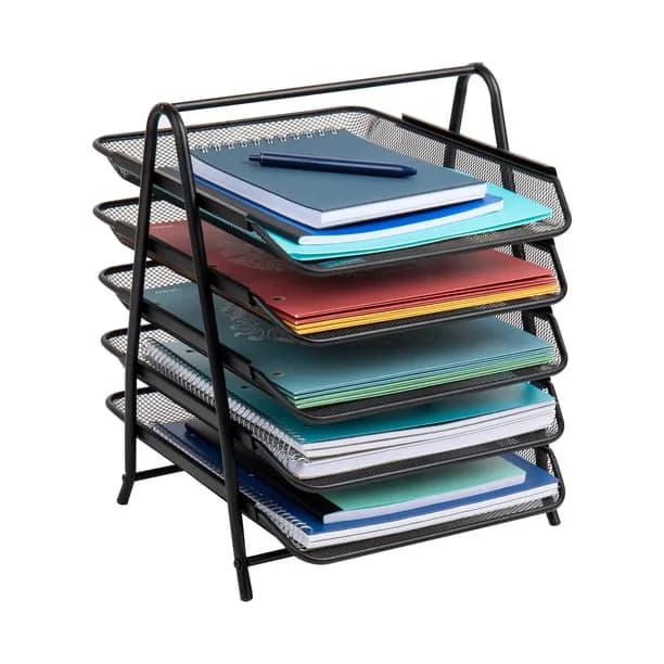 Mind Reader Desk Organizer with 5 Sliding Trays