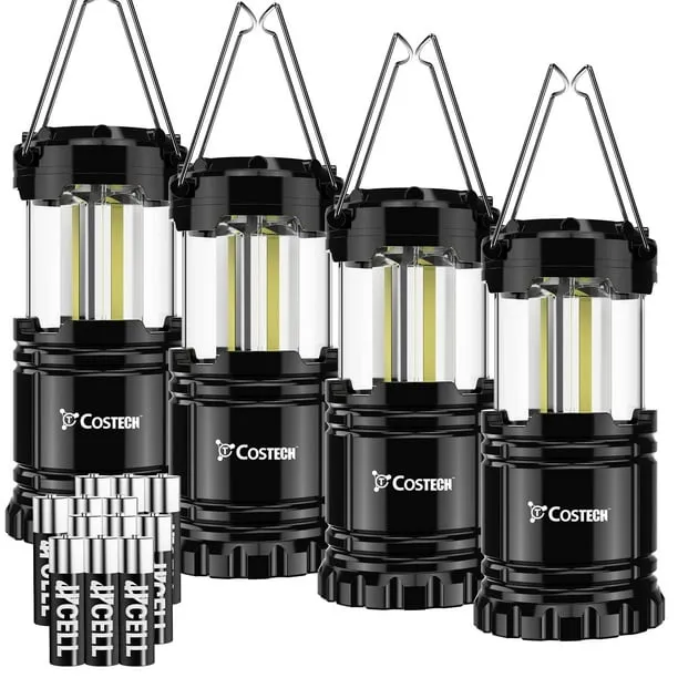 Super Bright Camping Lantern, Costech Portable Outdoor Lights Hanging Flashlight Camping Gear Equipment with Batteries f