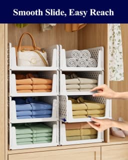 Kitsure Closet Organizers and Storage Stackable - Thumbnail 7