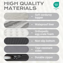 Ophanie Orthopedic Dog Bed for Large Dogs - Thumbnail 8