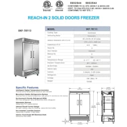 Commercial Reach in Freezer 2 Solid Doors - Thumbnail 9
