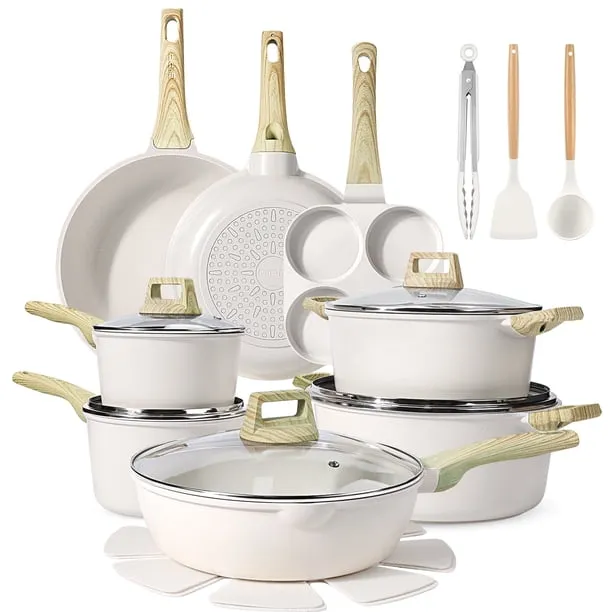 Gipp 22PCS Kitchen Cookware Sets Ceramic Nonstick