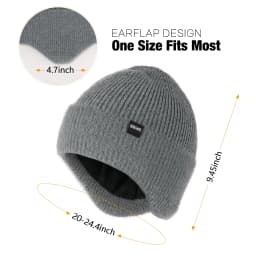 Wmcaps Winter Fleece Line Beanie Hats with Earflap - Thumbnail 4