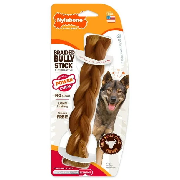 Nylabone Power Chew Braided Bully Stick