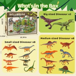 Linxuxie 215PCS Dinosaur House Play Set Dinosaur - Thumbnail 7
