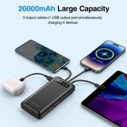 Jiumess 20000MAH Power Bank Portable Charger with - Thumbnail 2