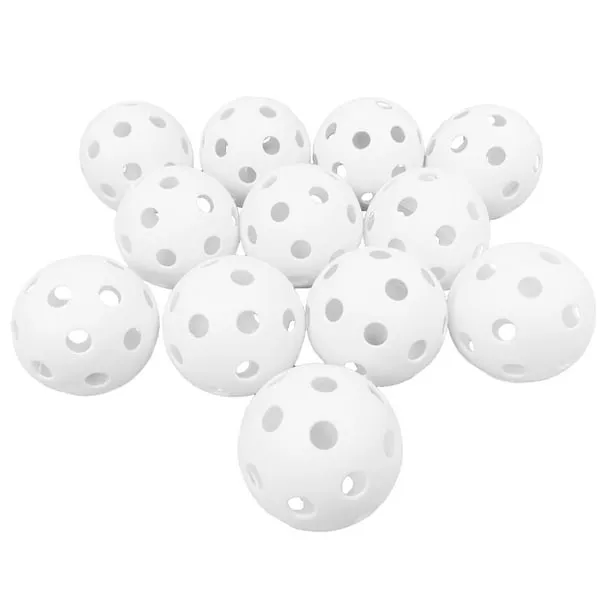 Athletic Works Uncrushable 9" Plastic Practice Baseballs, White, 12 pack, 0.7 lbs, New